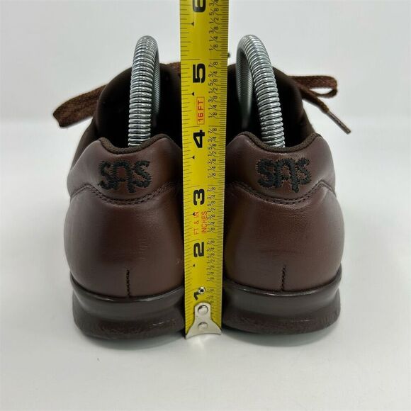 SAS Women's Free Time Brown Leather Lace Up Walking Shoes Size 7.5 M Casual - Picture 10 of 16